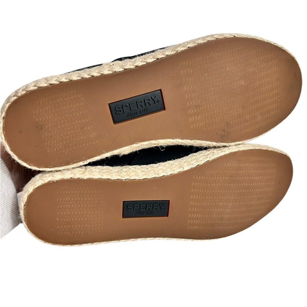 Sperry Black Canvas Slip-On Espadrille Sneakers - Picture 8 of 9